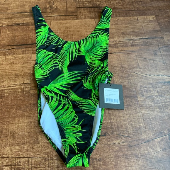 🇺🇸🇺🇸Norma Kamali MARISSA palm leaf size M swimwear - Picture 10 of 13